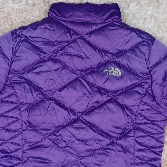 The North Face Purple Quilted 550 Down Puffer Jacket